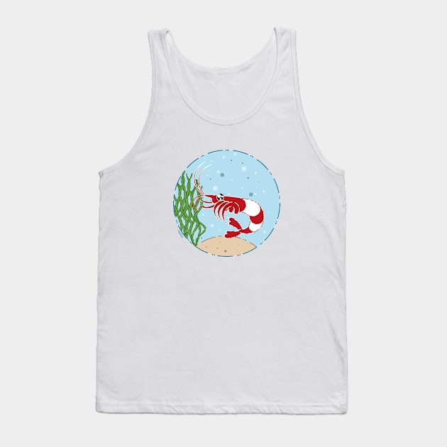 The little red shrimp Tank Top by Osette